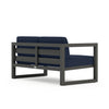 Harmonia Living Avion Aluminum Loveseat - Slate - Spectrum Indigo