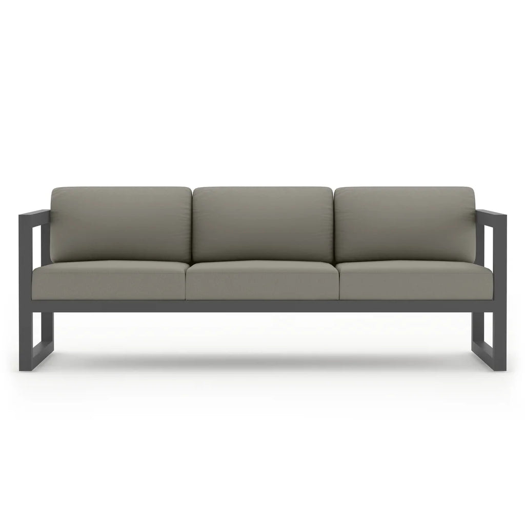Harmonia Living Avion Aluminum Sofa - Slate - Canvas Charcoal