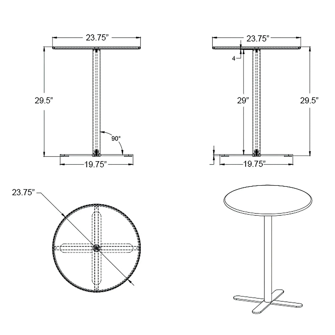 Betty Bistro Table by Harmonia Living