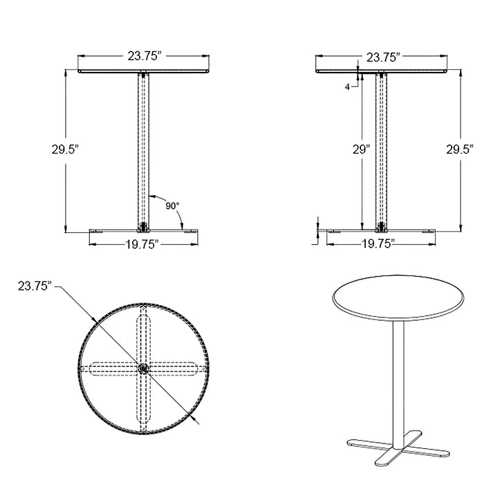 Betty Bistro Table by Harmonia Living