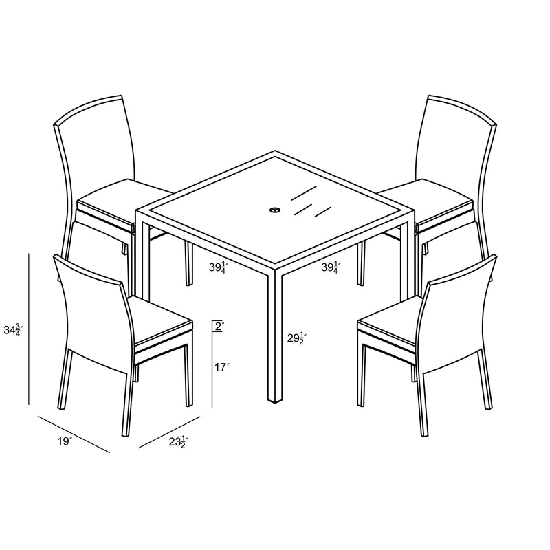 District 5 Piece Dining Set by Harmonia Living