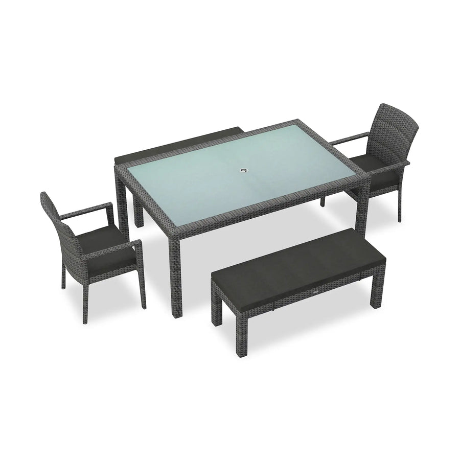 District 5 Piece 6-Seat Bench Dining Set by Harmonia Living