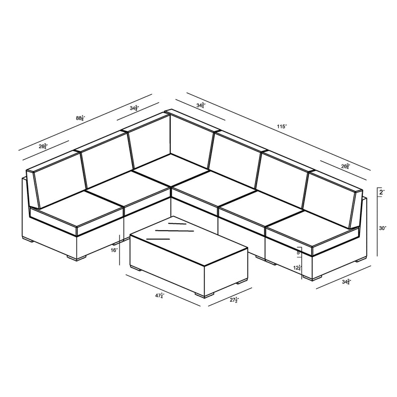 Dune 7 Piece Sectional Set by Harmonia Living