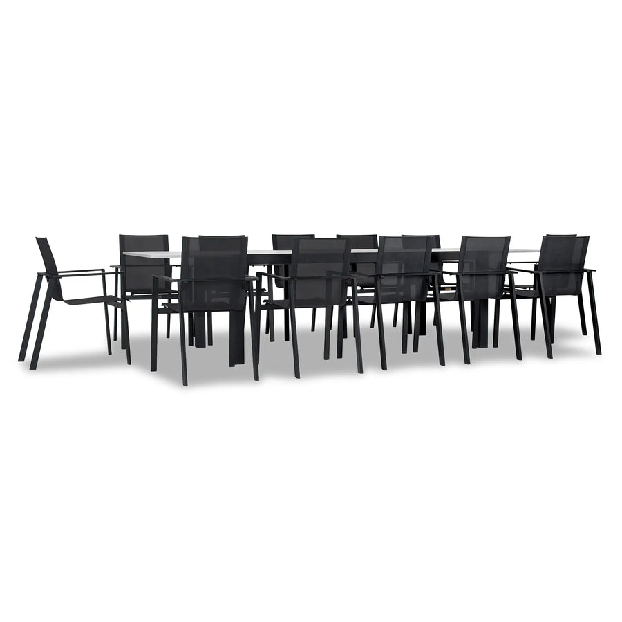 Lift 13 Piece Extendable Dining Set - Black by Harmonia Living