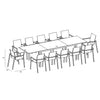 Lift 13 Piece Extendable Dining Set - Black by Harmonia Living