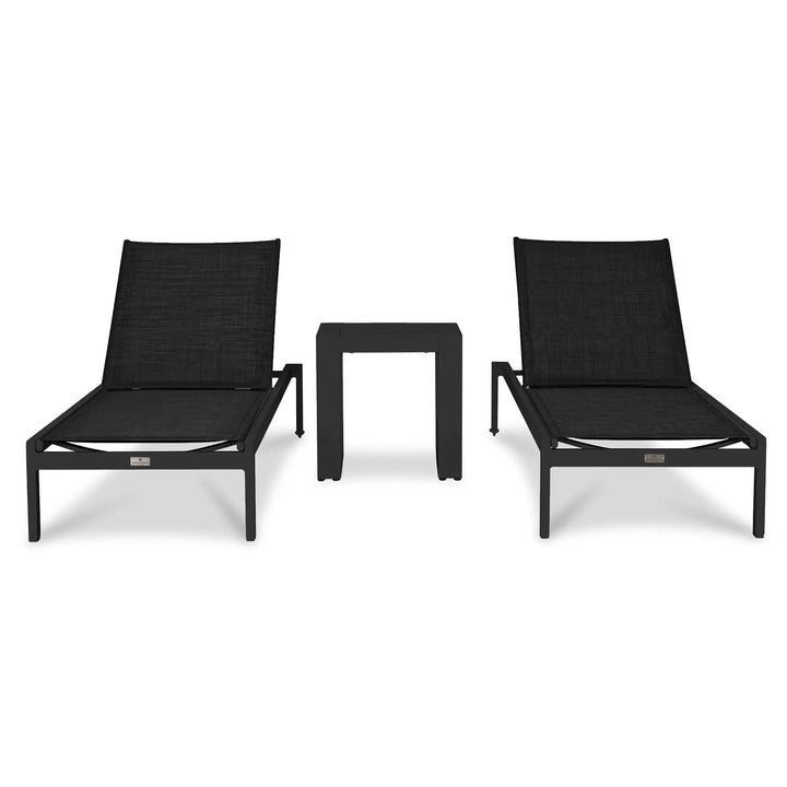 Lift 3 Piece Chaise Lounge Set - Black by Harmonia Living