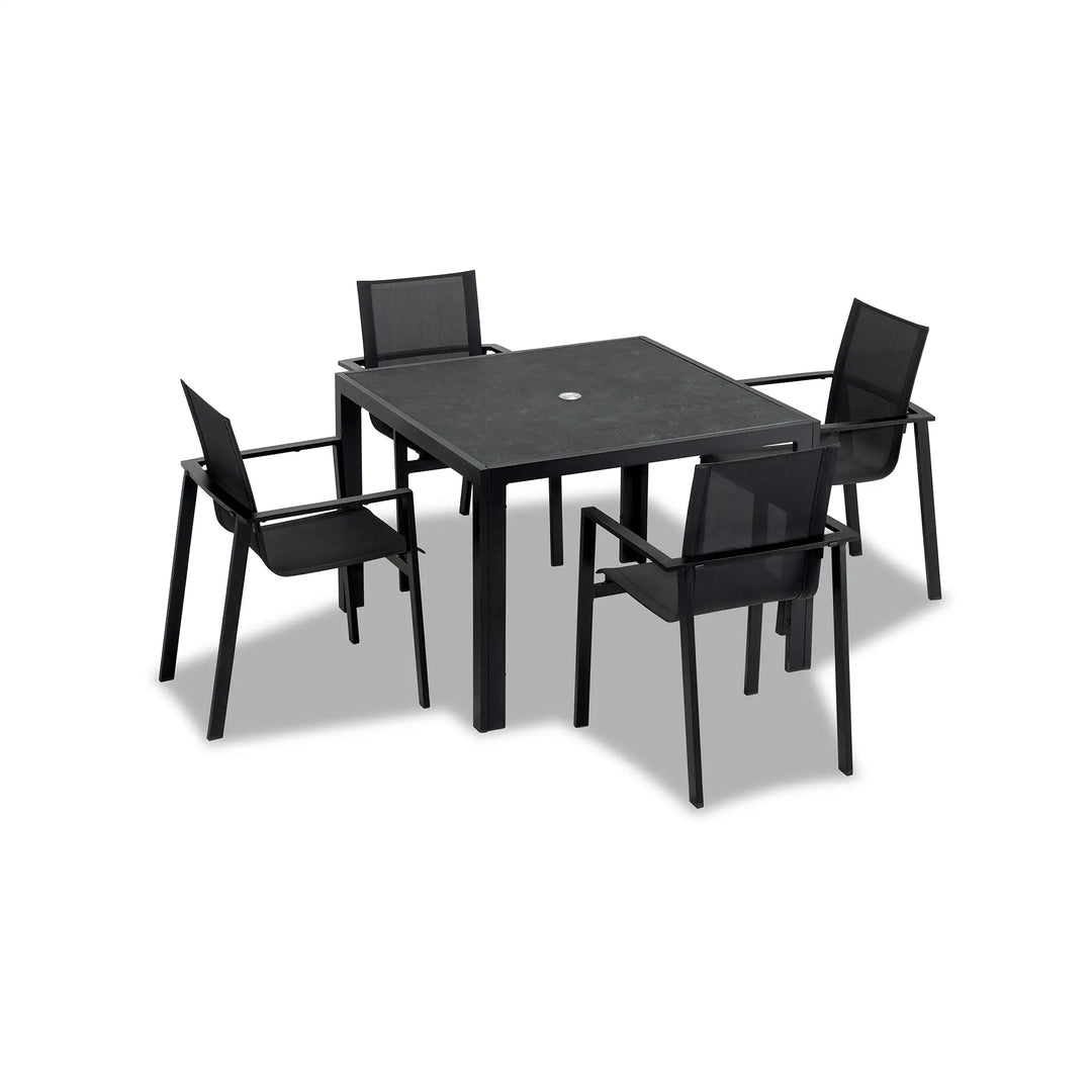 Lift 5 Piece Dining Set - Black by Harmonia Living