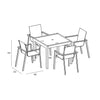 Lift 5 Piece Dining Set - Black by Harmonia Living