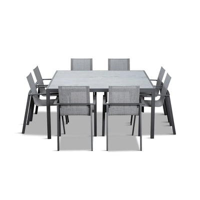 Lift 9 Piece Square Dining Set - Slate by Harmonia Living