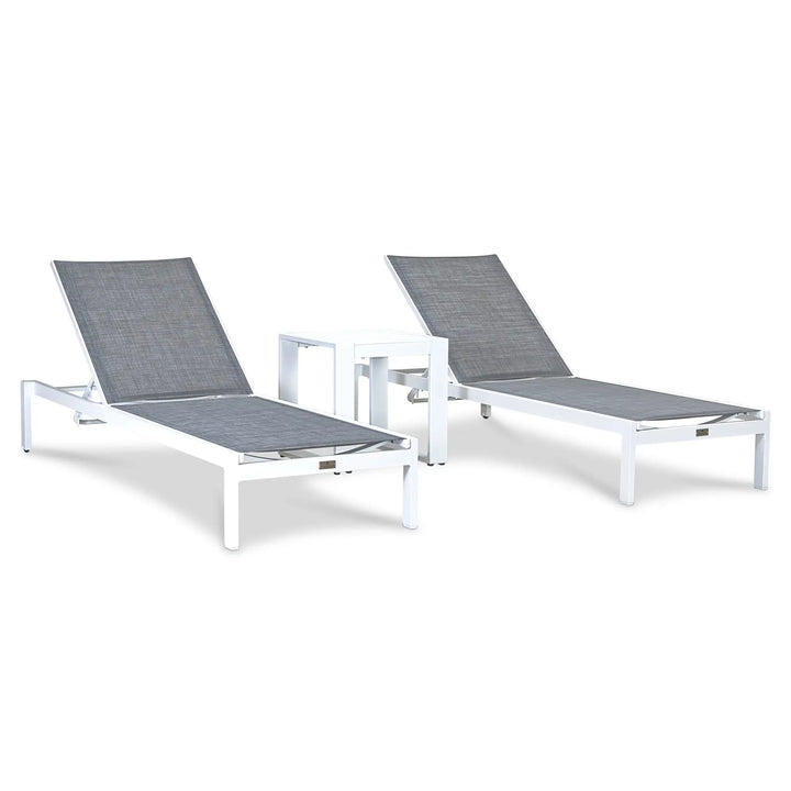 Lift 3 Piece Chaise Lounge Set - White by Harmonia Living