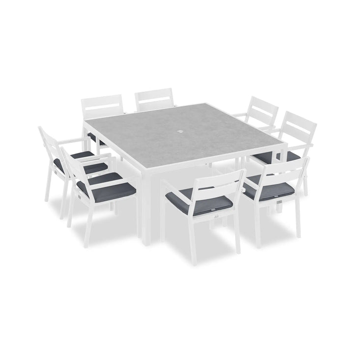 Pacifica 9 Piece Square Dining Set - White by Harmonia Living