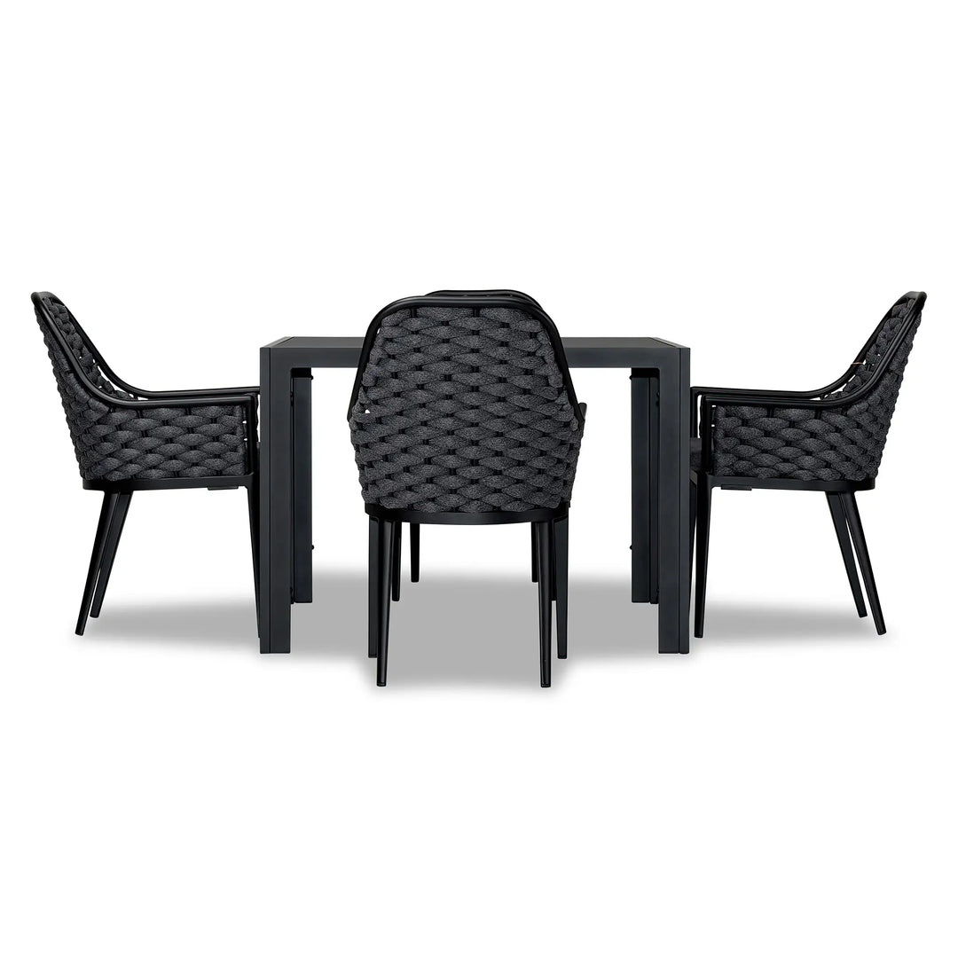 Parlor 5 Piece Dining Set - Black by Harmonia Living