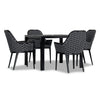 Parlor 5 Piece Dining Set - Black by Harmonia Living