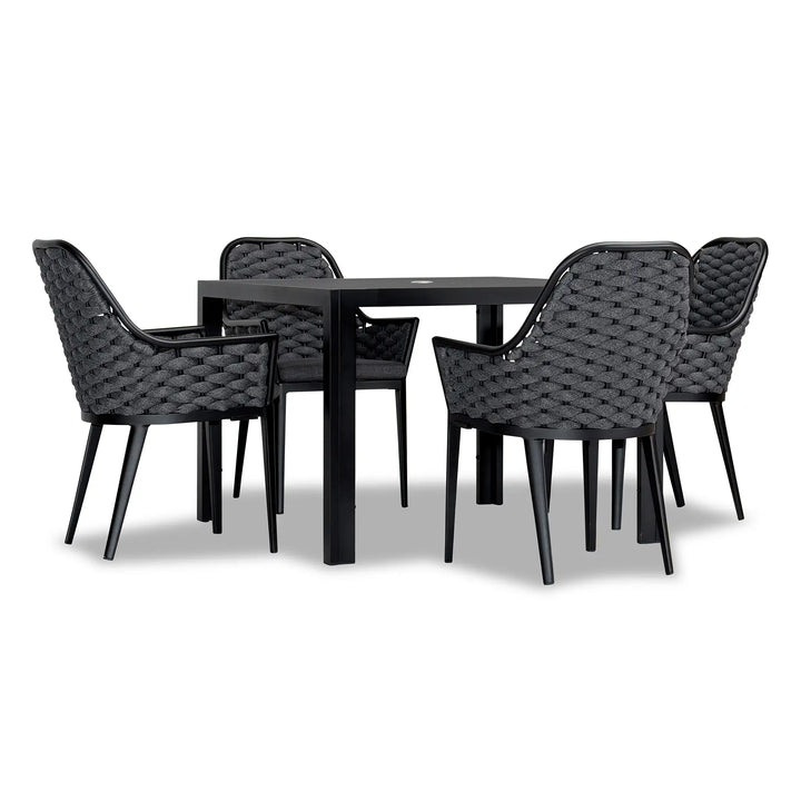 Parlor 5 Piece Dining Set - Black by Harmonia Living