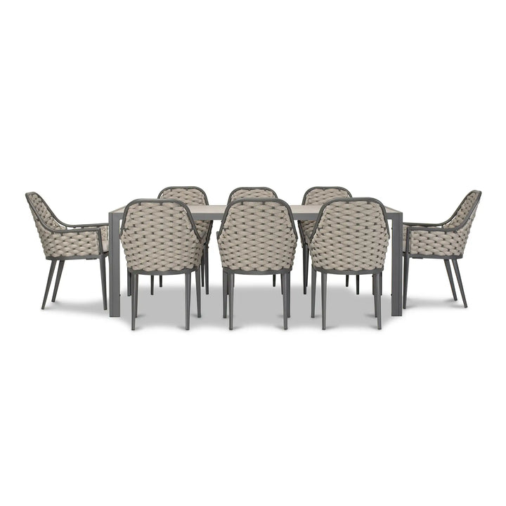 Parlor 9 Piece Dining Set - Slate by Harmonia Living