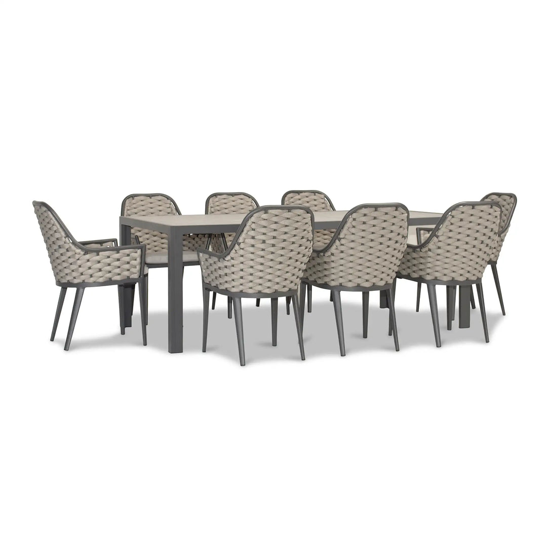 Parlor 9 Piece Dining Set - Slate by Harmonia Living