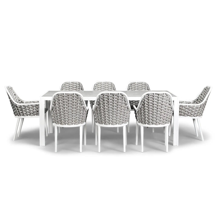 Parlor 9 Piece Dining Set - White by Harmonia Living