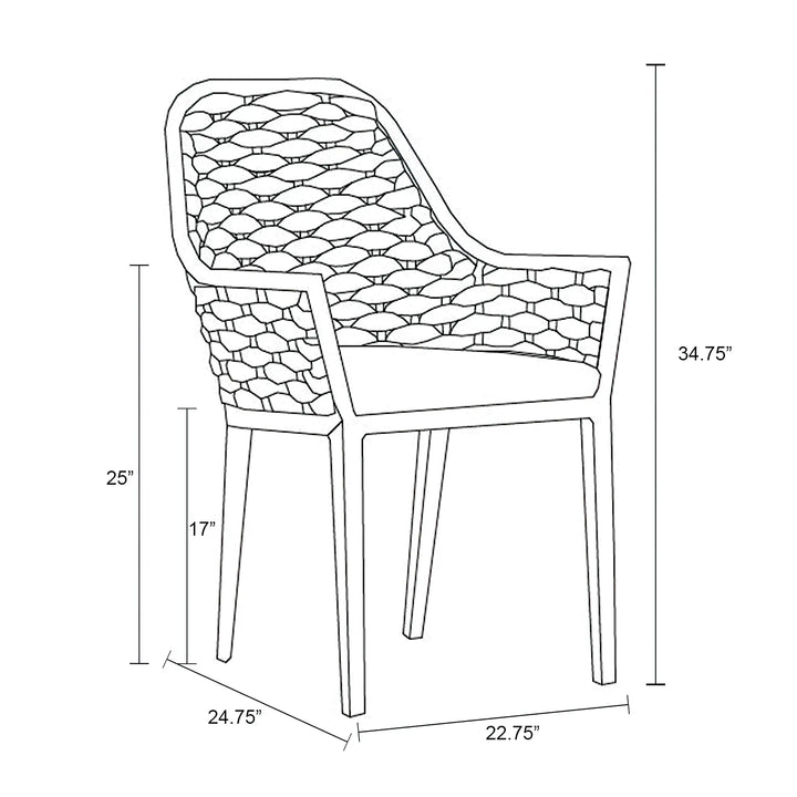 Parlor Dining Chair - White by Harmonia Living