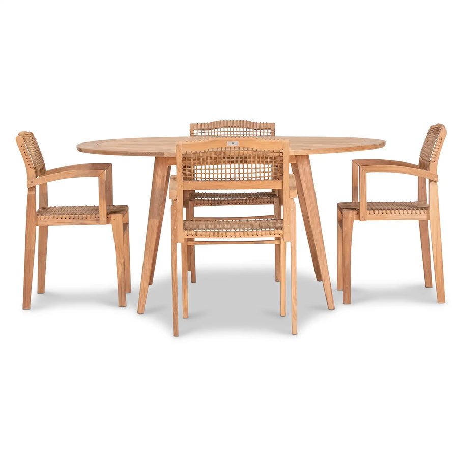 Sands 5 Piece Arm Round Dining Set by Harmonia Living