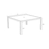 Staple 8-Seater Square Dining Table - Slate by Harmonia Living