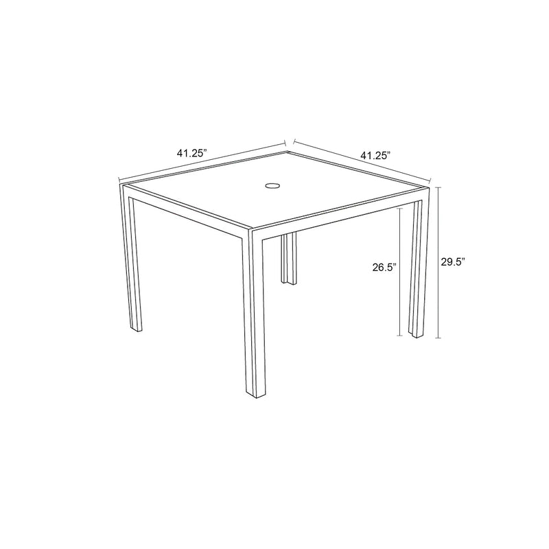 Staple 4-Seater Square Dining Table - White by Harmonia Living
