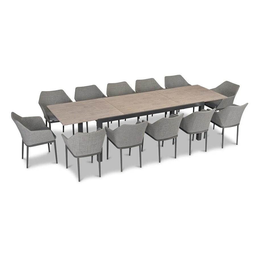 Tailor 13 Piece Extendable Dining Set - Slate by Harmonia Living