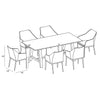 Tailor 7 Piece Dining Set - Slate by Harmonia Living