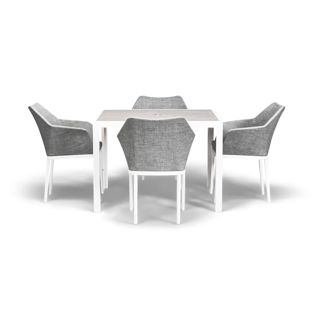 Tailor 5 Piece Dining Set - White by Harmonia Living