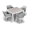 Tailor 5 Piece Dining Set - White by Harmonia Living