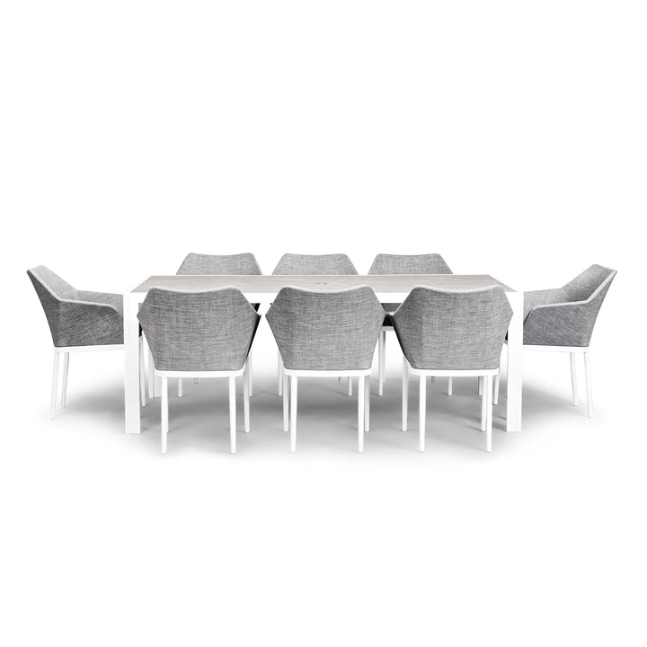 Tailor 9 Piece Dining Set - White by Harmonia Living