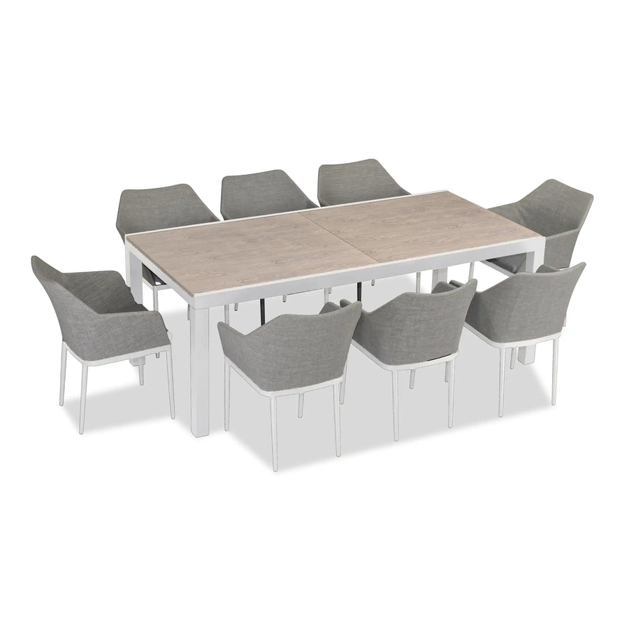 Tailor 9 Piece Extendable Dining Set - White by Harmonia Living