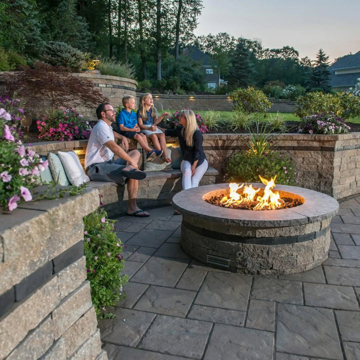 Round Torpedo Flat Hi/Lo Electronic Ignition Fire Pit Burner Kit by HPC Fire