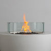 42" Round Beton Concrete (GFRC) Gas Fire Bowl with Hidden Propane Tank - White by Starfire Designs