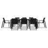 Lift Classic 8 Seat Rectangular Dining Set - Black/Black by Harmonia Living