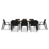 Harmonia Living Lift Communal 8 Seat Aluminum Extendable Reclaimed Teak Dining Set 1