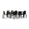 Harmonia Living Lift Communal 8 Seat Aluminum Extendable Reclaimed Teak Dining Set 2
