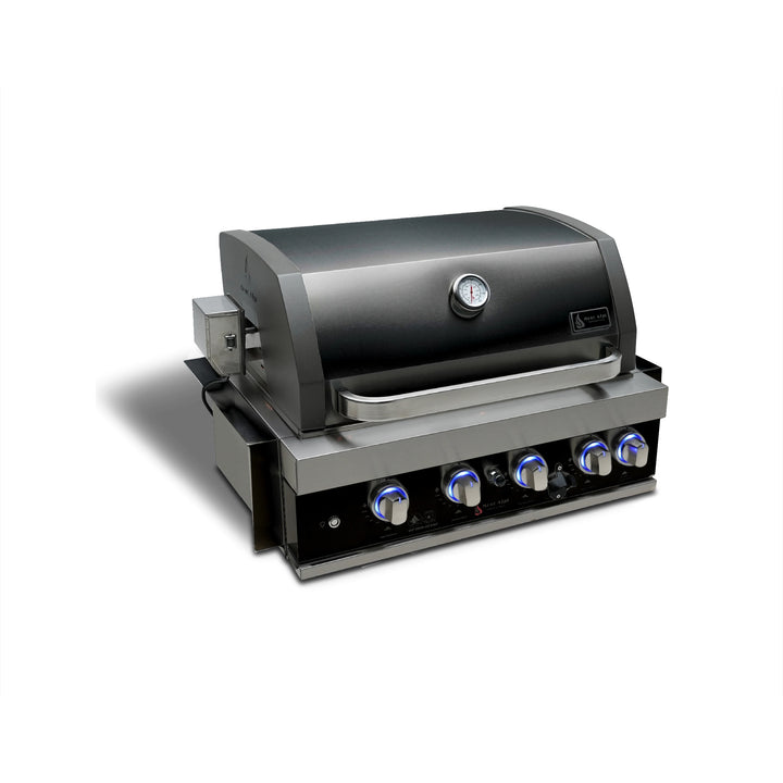 4-Burner with Rotisserie Kit 32" Black Stainless Steel Propane Gas Built In Grill - MABi400-BSS by Mont Alpi