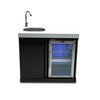 Stand Alone Sink and Fridge Black Stainless Steel Outdoor Beverage Center - MASF-BSS by Mont Alpi