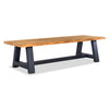 Harmonia Living Mill 8-Seat Aluminum Reclaimed Teak Outdoor Dining Table 2