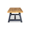 Harmonia Living Mill 8-Seat Aluminum Reclaimed Teak Outdoor Dining Table 3