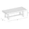 Harmonia Living Mill 8-Seat Aluminum Reclaimed Teak Outdoor Dining Table 4