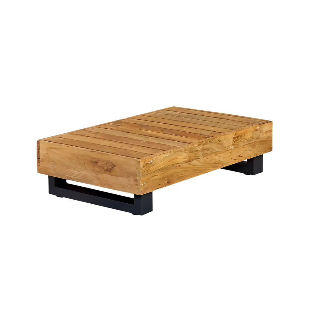 Harmonia Living Meld Aluminum Reclaimed Teak Outdoor Coffee Table