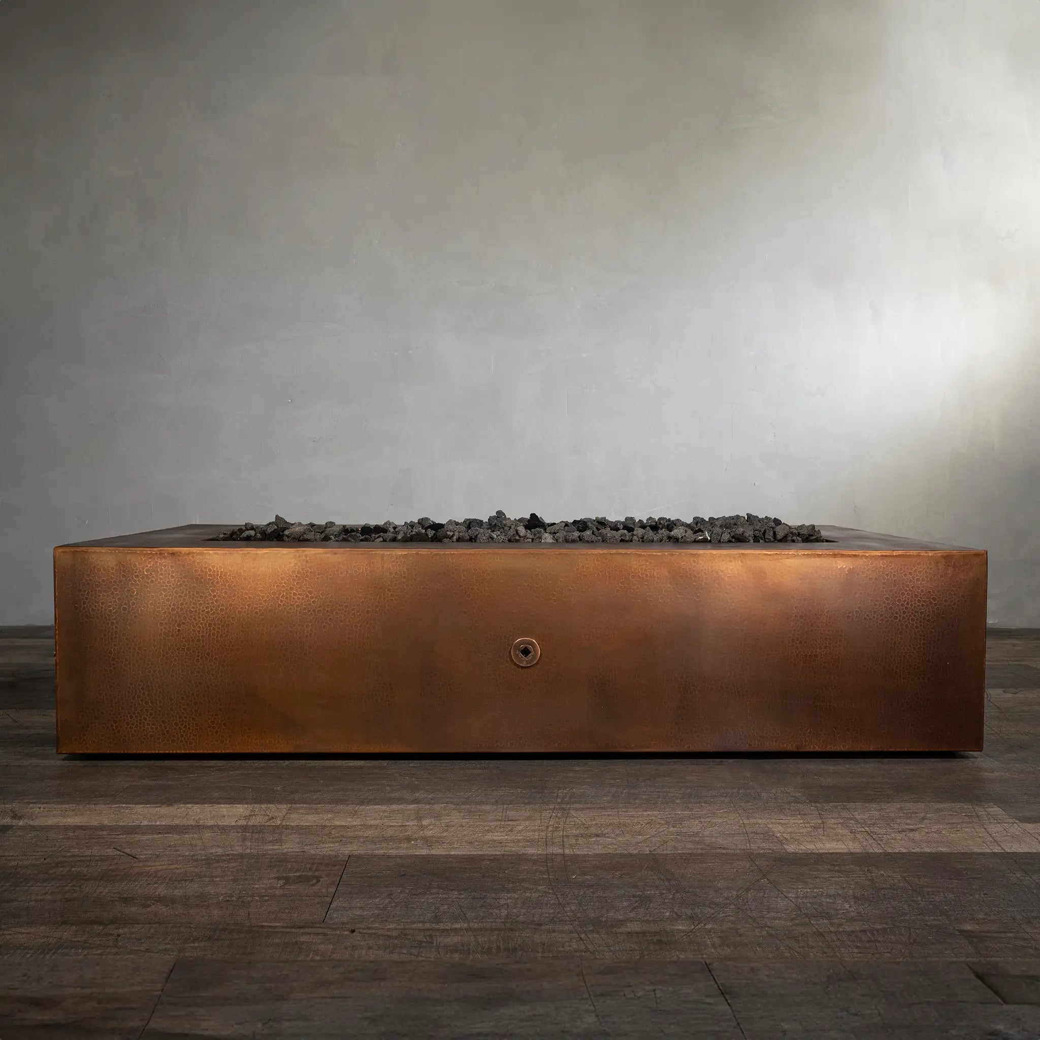 72"x38" Gravity Moreno Copper Gas Fire Pit by Starfire Designs