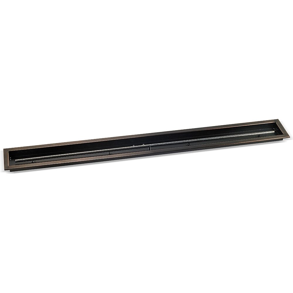 72" x 6" Linear Oil Rubbed Bronze Drop-In Pan by American Fire Products