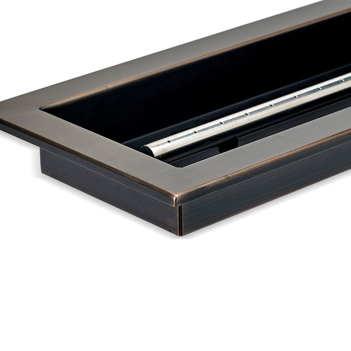 72" x 6" Linear Oil Rubbed Bronze Drop-In Pan by American Fire Products