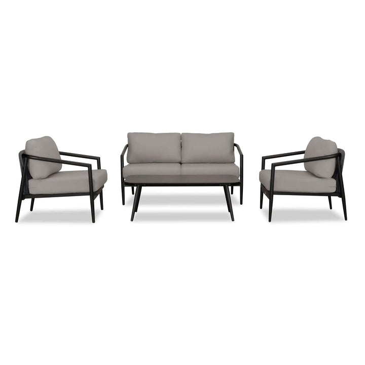 Olio 4 Piece Loveseat Set - Black/Carbon by Harmonia Living