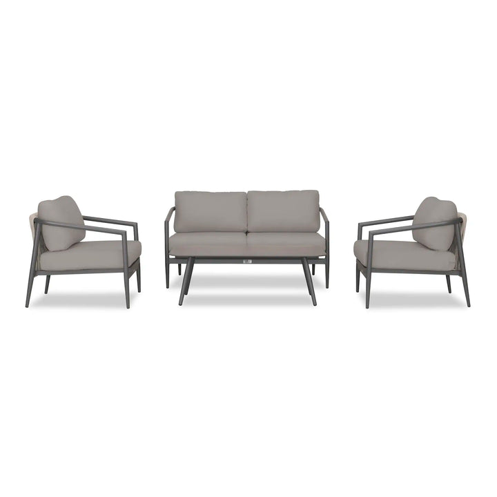 Olio 4 Piece Loveseat Set - Slate/Pebble Gray by Harmonia Living