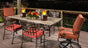 OW Lee Dining Set with Copper Pillars
