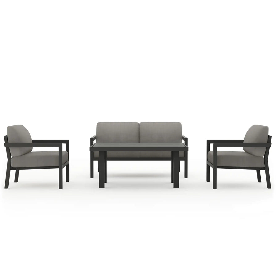 Pacifica Classic 4 Piece Loveseat Set - Slate by Harmonia Living