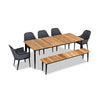 Parlor Louie 7 to 8 Seat Reclaimed Teak Dining Set w/ Bench by Harmonia Living